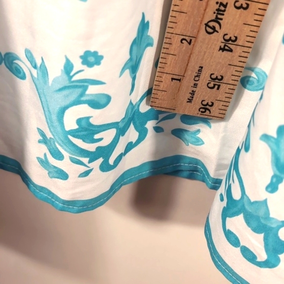 LUNE Allover Print Shirt Dress Size Large | Belted Tie Waist Midi | Day to Night - Picture 13 of 15